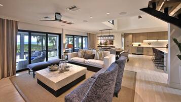 House, Multiple Beds, Private Pool, Ocean View | Living room