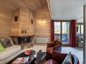 TV, fireplace, DVD player - Duplex for 5 in Méribel with Pool and Fireplace (Méribel)