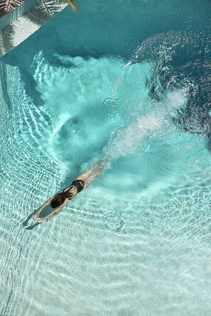 Indoor pool, seasonal outdoor pool