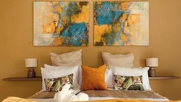 1 habitación, tabla de planchar con plancha y ropa de cama
