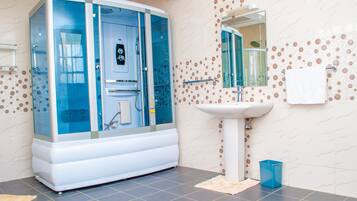 Towels, soap, toilet paper