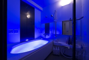 Standard Double Room, Smoking | Bathroom | Separate bathtub and shower, hair dryer, slippers, electronic bidet - Jyubankan - Adults Only (Yokohama)