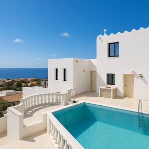 Pool - Private Villa Full View for up to 10 Vacationers (Hersonissos)