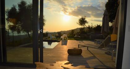 Villa Rosa ****, piscine chauffée privative vue mer et maquis, 10 mn de la plage