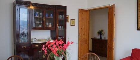 Apartment, 1 Bedroom | Living area | 12-inch flat-screen TV with digital channels, TV, DVD player