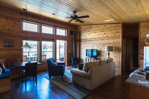 TV, fireplace, DVD player, video library - Snug Harbor Resort and Marina - One Bedroom Waterfront Suite (Friday Harbor)