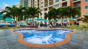 Outdoor pool, a heated pool