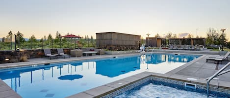 Outdoor pool, a heated pool