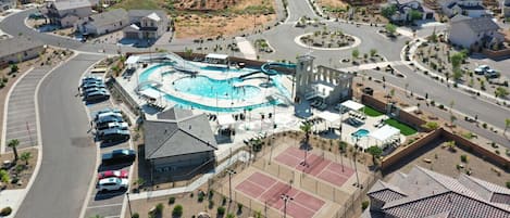 A heated pool