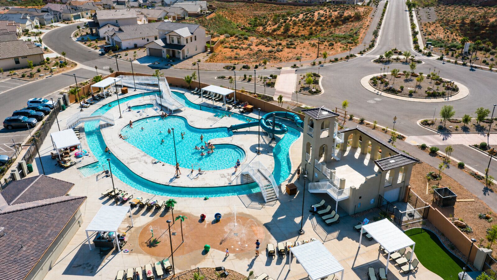 A heated pool