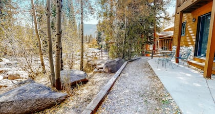 Creekside condo w/ patio, fireplace & open layout perfect for a group getaway