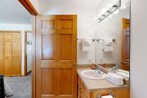 Hair dryer, towels