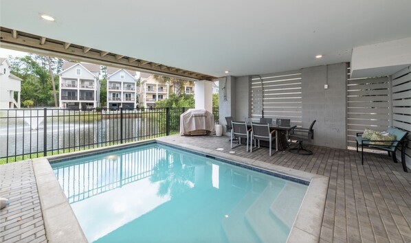A heated pool