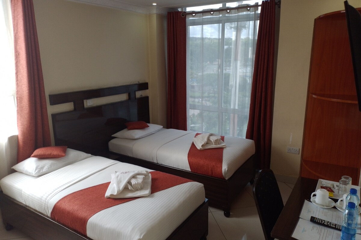 Standard Twin Room | Desk, laptop workspace, soundproofing, free WiFi