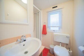 Bathroom - Family Caravan at Beautiful Three Lochs Park (Newton Stewart)