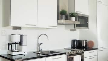 Exclusive Studio | Private kitchen | Full-size fridge, microwave, oven, stovetop