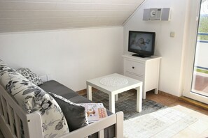 TV, tavolo da calcetto, tavolo da ping pong, libri