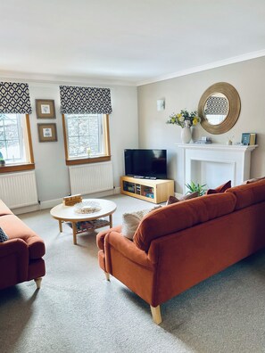 Flat-screen TV, DVD player