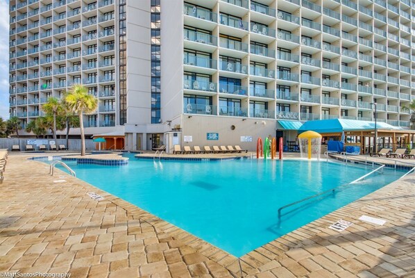 Condo, 2 Bedrooms, Balcony, Partial Ocean View (2651) | Pool | Indoor pool, outdoor pool - Sand Dunes Resort By Escape (Myrtle Beach)