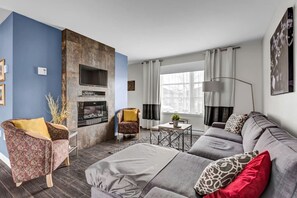 TV connectée, cheminée