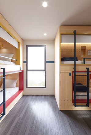 1 lit dans une chambre partagée de 6 lits | Soundproofing, free WiFi, bed sheets - Hostel HOSHO Paris Sud Porte d'Italie (Le Kremlin-Bicetre)