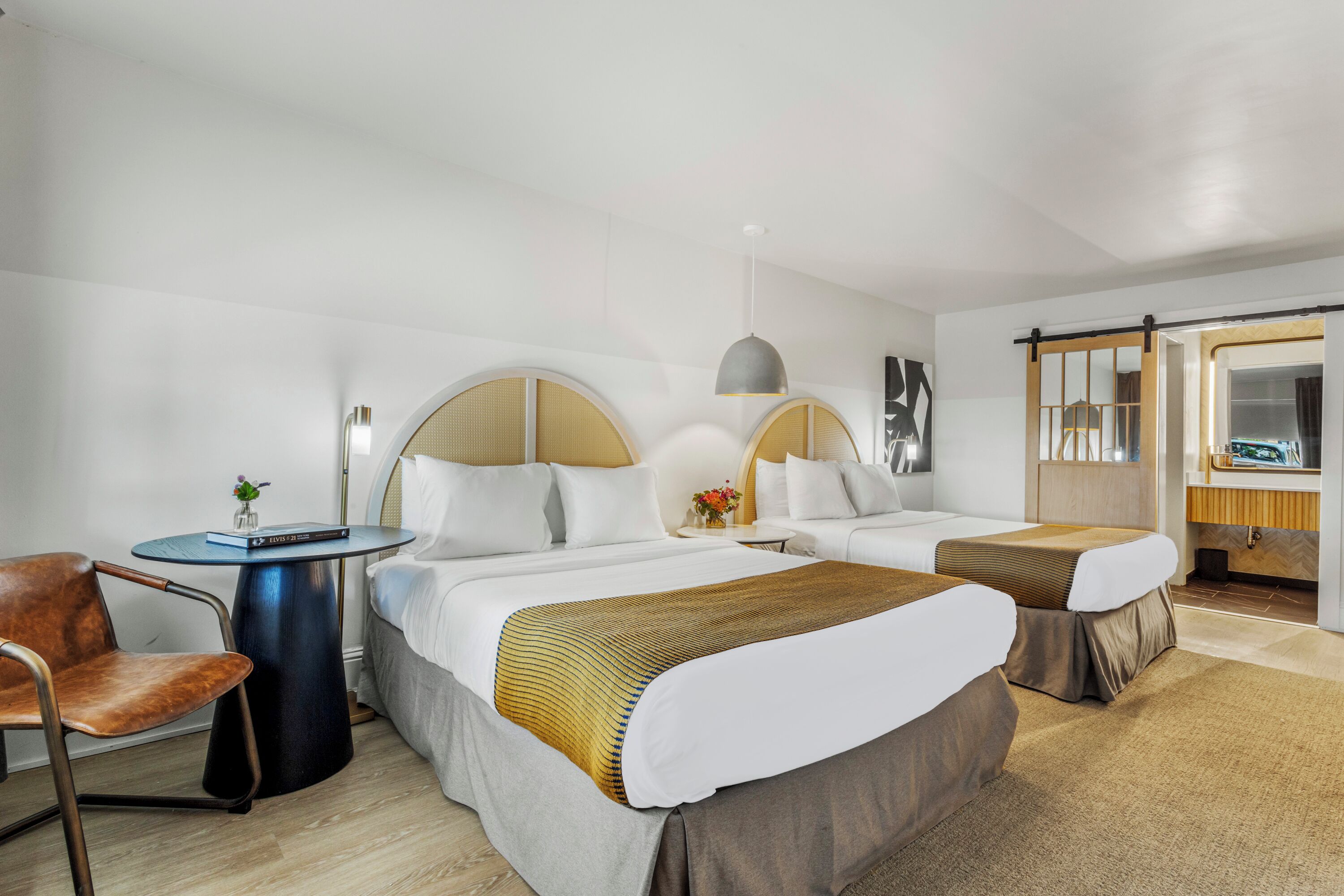 double queen | 1 bedroom, premium bedding, memory-foam beds, desk