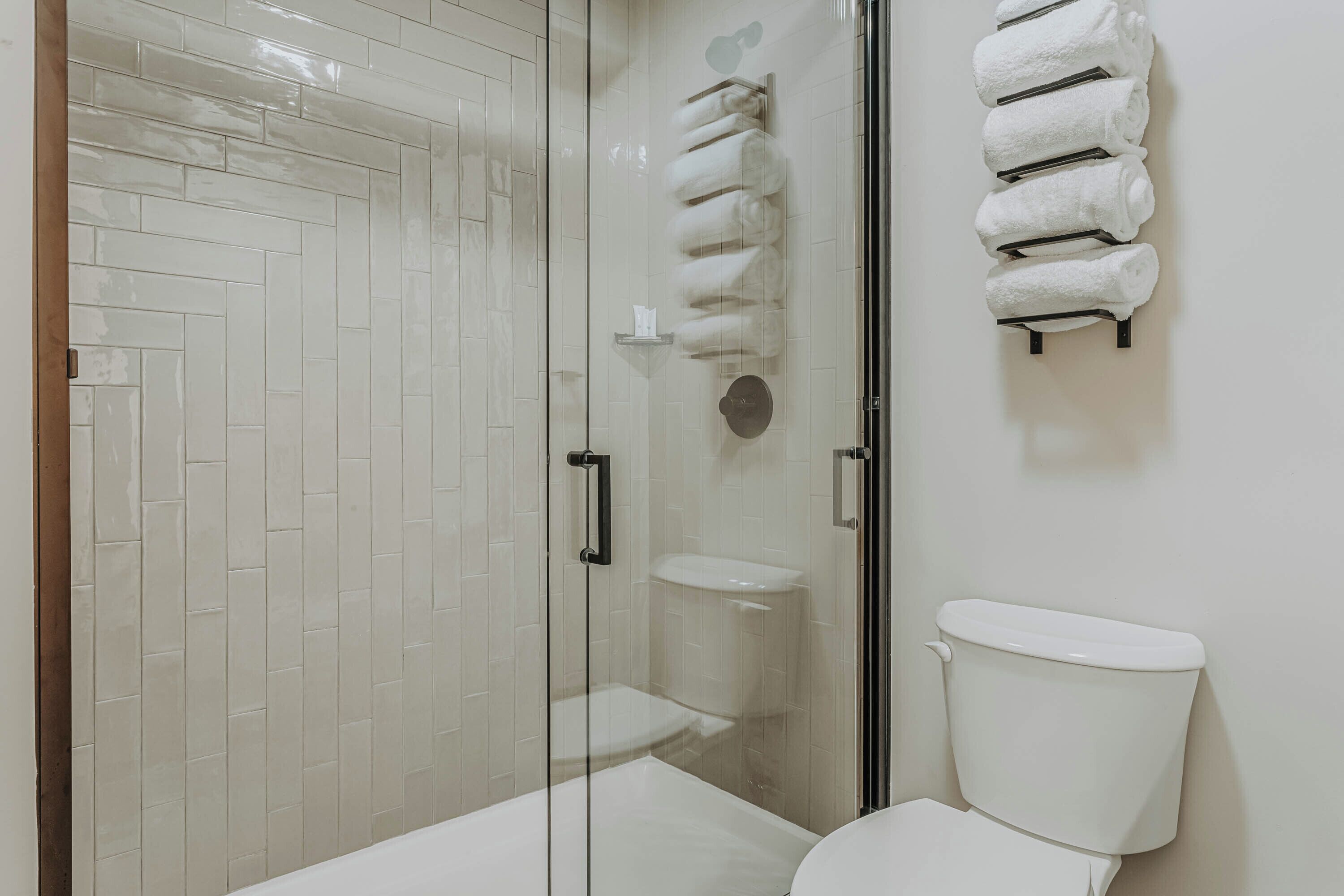 free toiletries, hair dryer, towels, soap