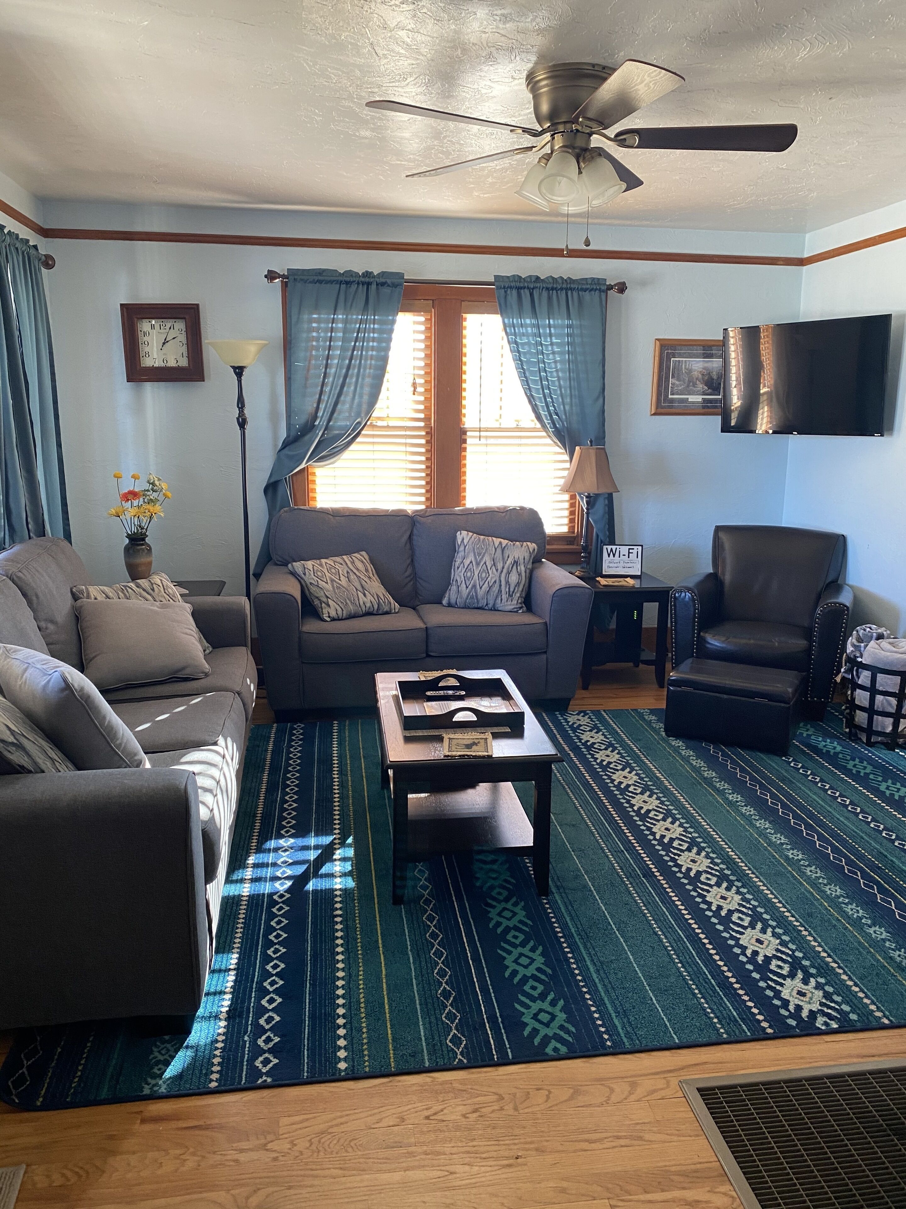 Smart TV, DVD player, books