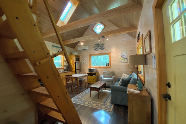Living Area with soaring Cathedral Ceiling