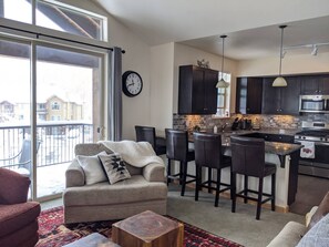 Smart TV, fireplace, video games, DVD player