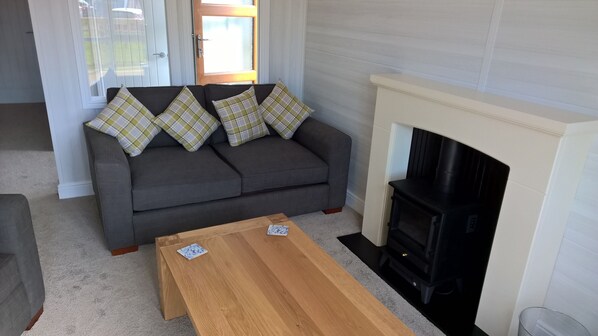 Smart TV, fireplace, DVD player