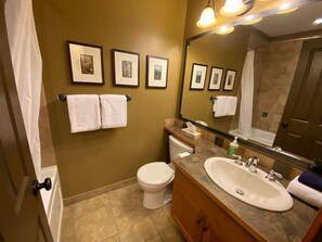 淋浴设施、吹风机、毛巾、肥皂