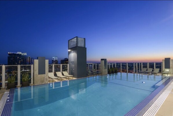 Outdoor pool, a rooftop pool