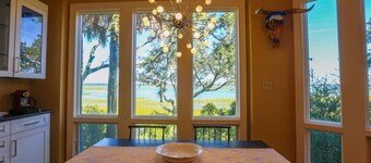 Enjoy Stunning Marsh & Tidal Water Views in This Renovated Home w/ Chef's Kitchen & Custom Finishes