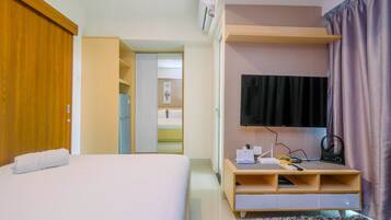 1 kamar tidur dan seprai linen