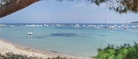 Plage, chaises longues