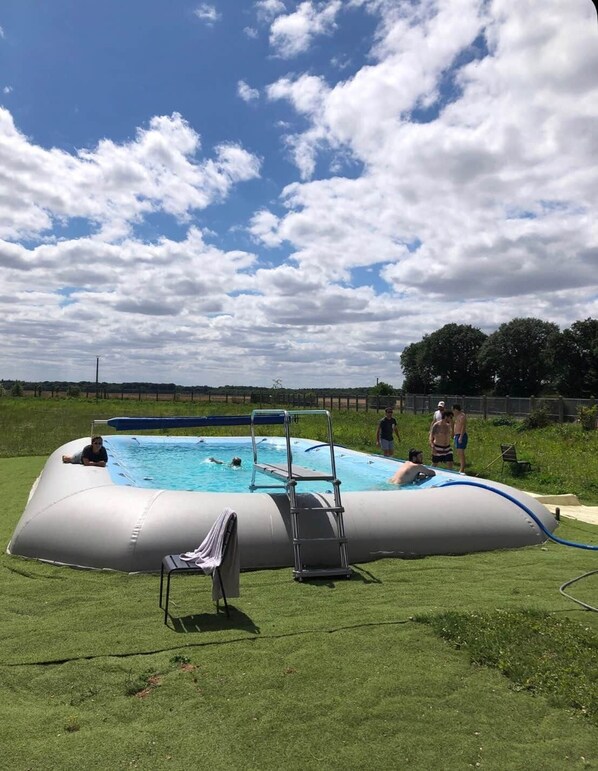 Outdoor pool, a heated pool