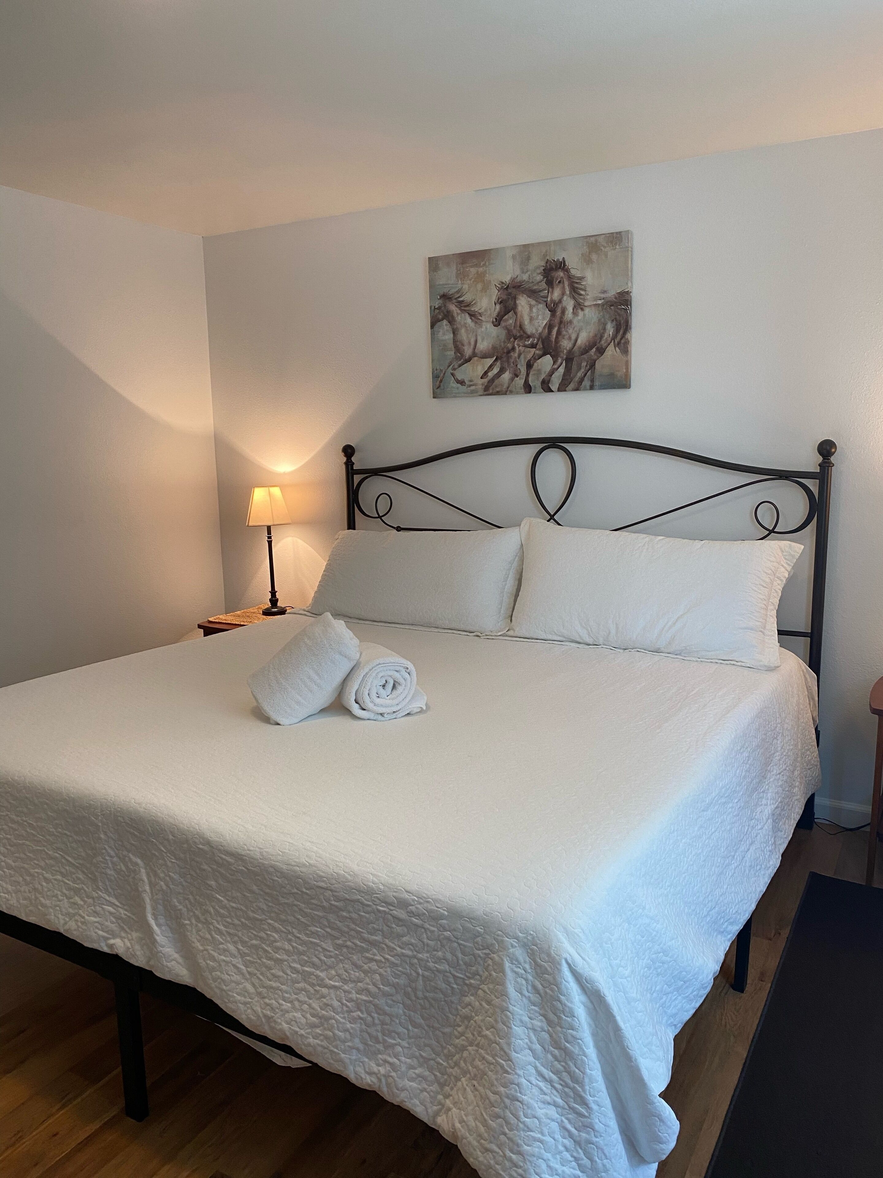 2 slaapkamers, een strijkplank/strijkijzer, gratis wifi, beddengoed