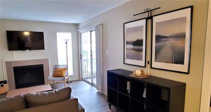 2 BR W/ Washer Dryer, Fireplace, Close To It All, Monthly Stays Welcome