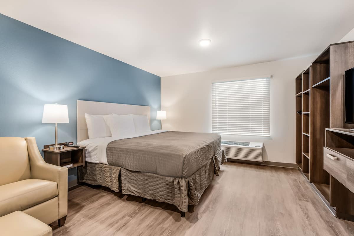 Standard Room, 1 King Bed, Non Smoking | Desk, laptop workspace, iron/ironing board, free WiFi