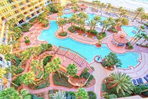 Indoor pool, a heated pool - Beachfront! Lg Wrap Balcony Sunrise& Sunset Views! (Panama City Beach)