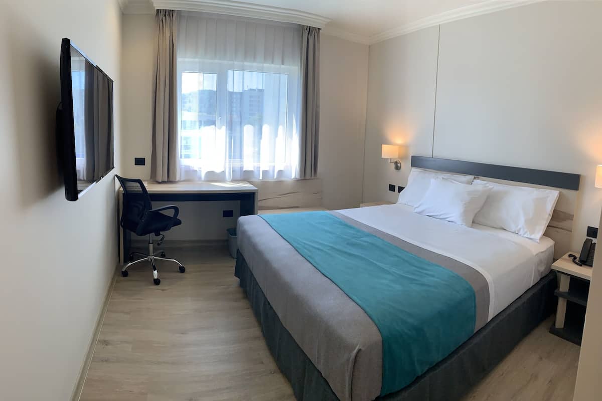 Habitación estándar | Minibar, caja fuerte, escritorio y cortinas opacas
