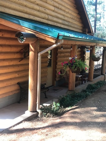 Exterior detail. Beautiful bunkhouse in forest just hours outside Phoenix metro area