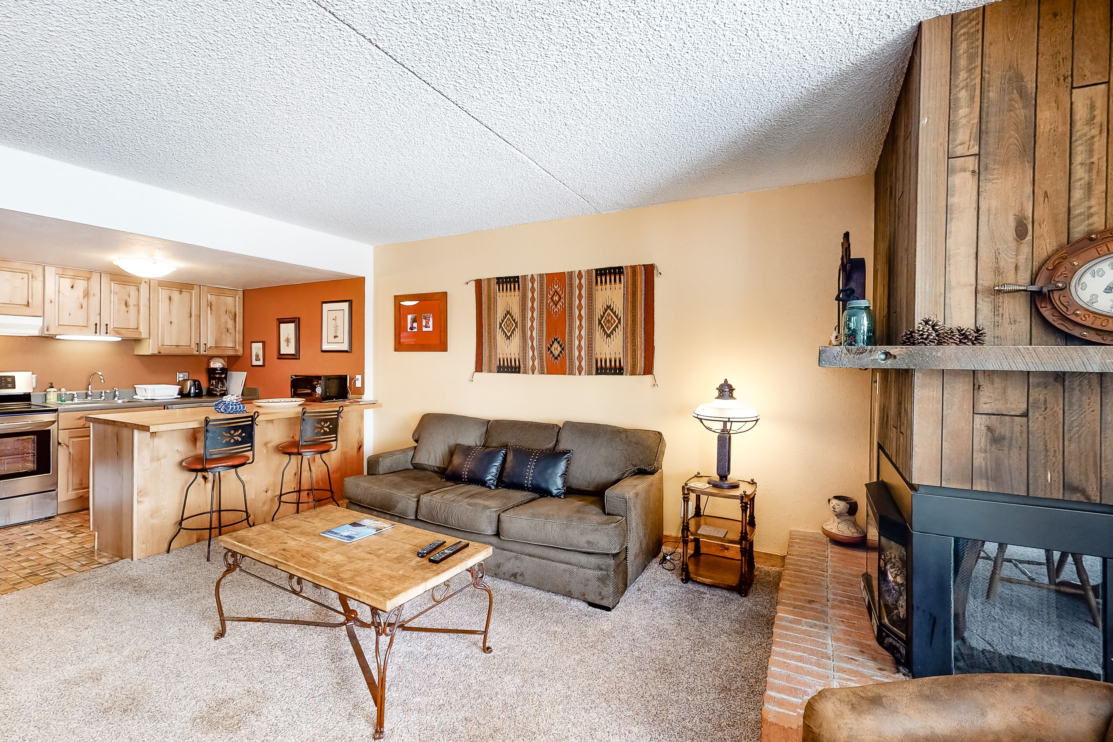 Ski-in/ski-out mountain home with fireplace & private balcony