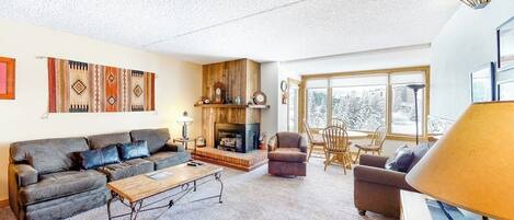 TV, fireplace, DVD player