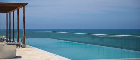 Outdoor pool, a rooftop pool