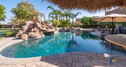 Paradise Waterslide Grotto SportsCourt Playground