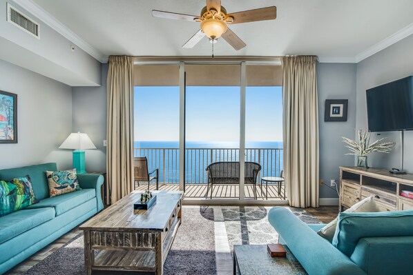 TV, DVD player, books, video library