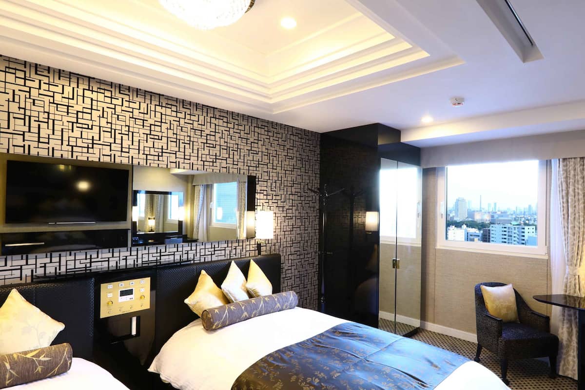 Deluxe Twin Room, Non Smoking | Down duvets, desk, free WiFi, bed sheets