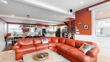 Télévision, cheminée, jeux vidéo, lecteur de DVD